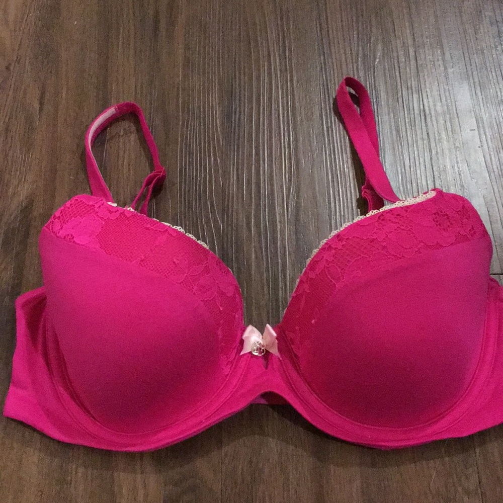 Victoria’s Secret Body lined demi dark pink bra